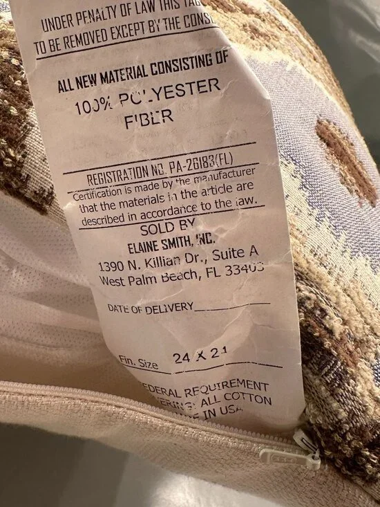 Elaine Smith Outdoor Ikat Diamond Decor Accent Pillow Geometric Neutral Tones - Picture 15 of 16